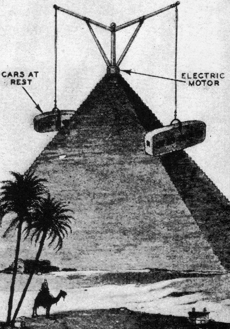 Illustration for article titled The 1931 Plan To Turn The Pyramids Into an Amusement Park